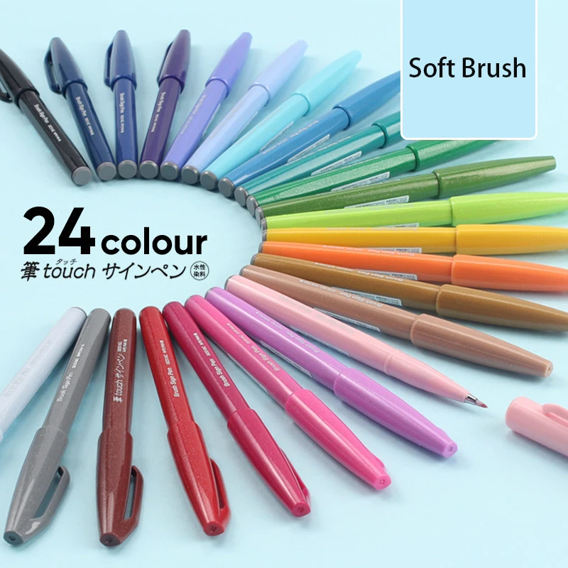 Pentel Pen Sign Pen - 일본 펜텔 터치 브러시 사인 펜