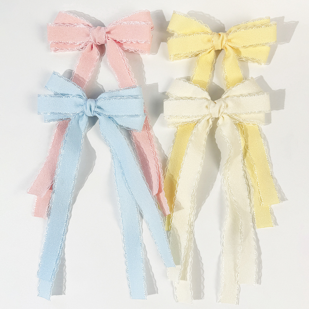 Lace Ribbon Trim - 대량 20개 롱 태슬 헤어 클립