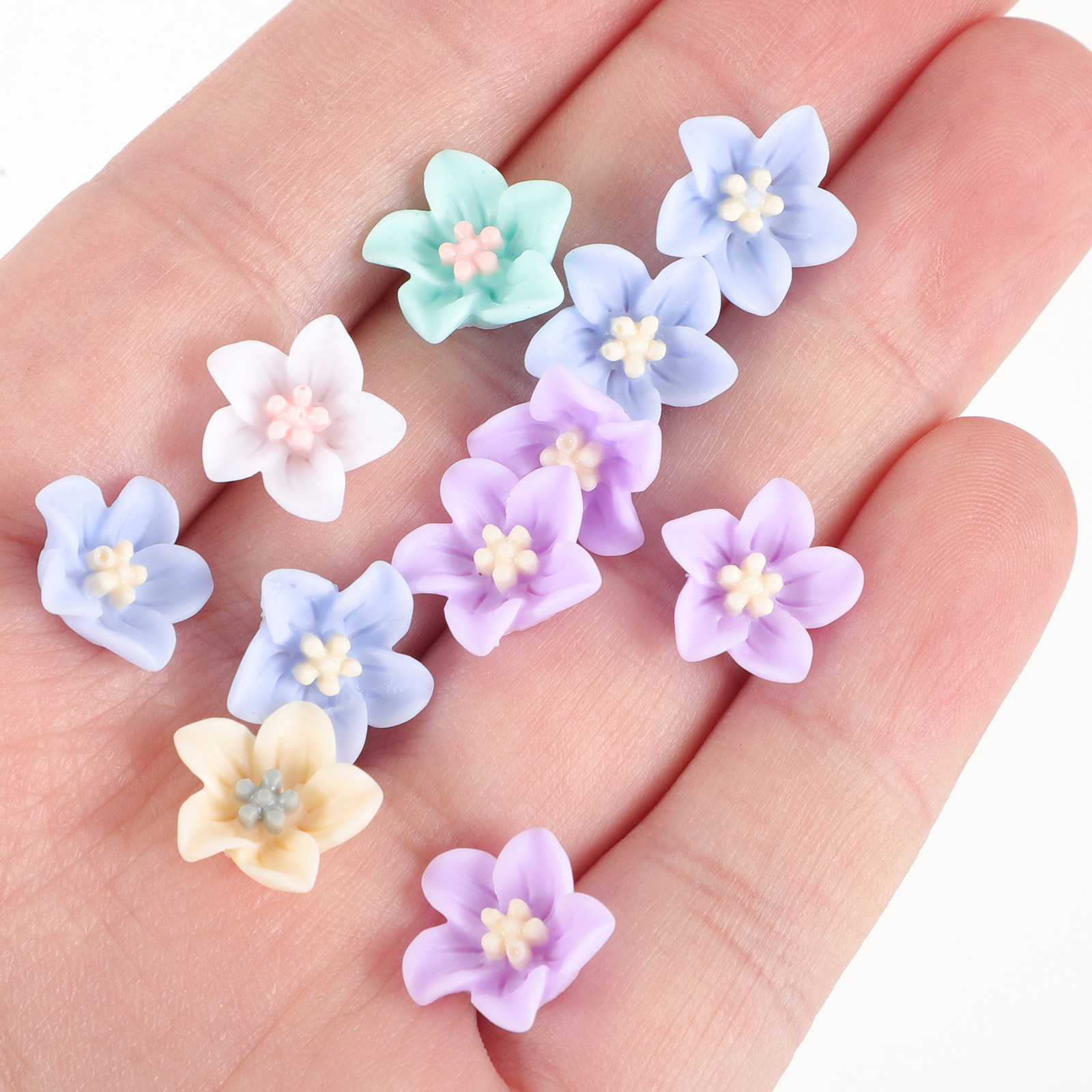 Embellish Craft - 200개 유니크 레진 꽃 장식 DIY