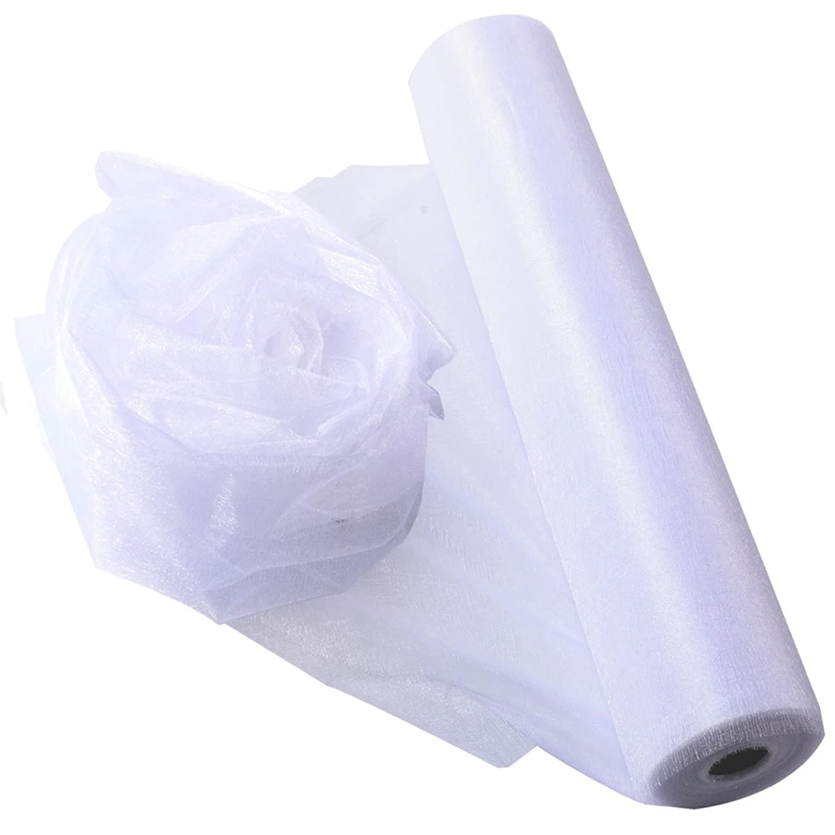 Organza Ribbon Spool - 크리스탈 오간자 원단 튤 - 5야드