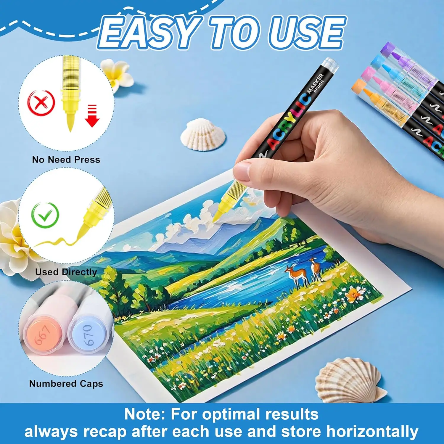 12-240 색상 아크릴 페인트 마커 브러시 팁, 직접 - Copic Marker Classic 리뷰 및 가격