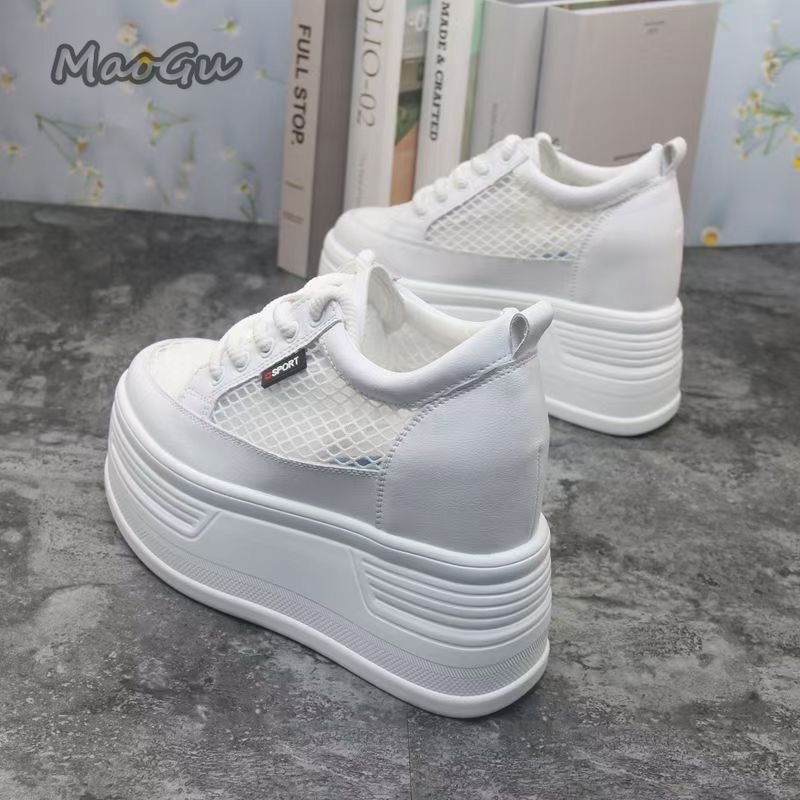 Tenis De Mujer 여성용 메쉬 플랫폼 스니커즈 - Guipure Lace Panel 리뷰 및 가격