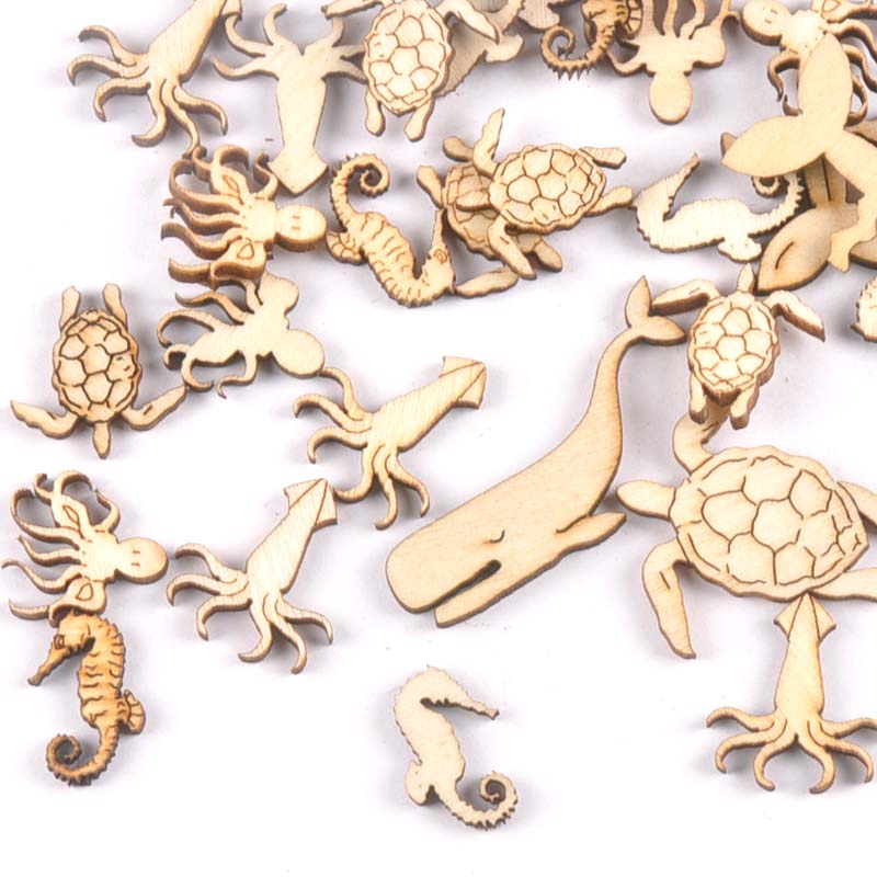 20Pcs 25-40mm 바다 거북/말/고래 나무 DI - Embellish Craft 리뷰 및 가격