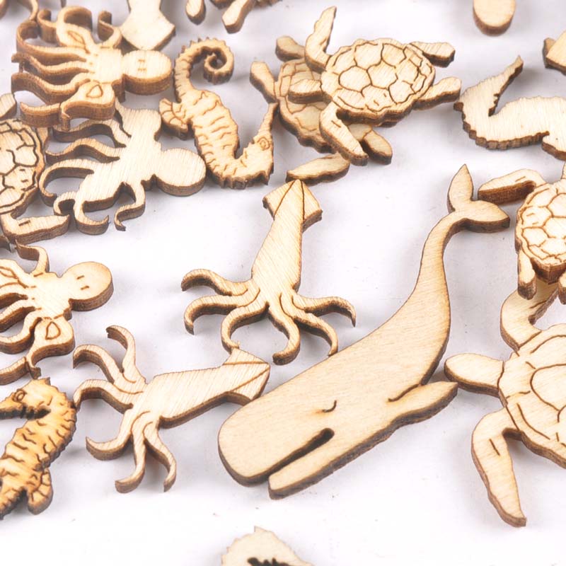 20Pcs 25-40mm 바다 거북/말/고래 나무 DI - Embellish Craft 리뷰 및 가격