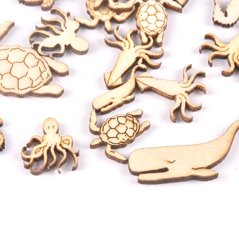 20Pcs 25-40mm 바다 거북/말/고래 나무 DI - Embellish Craft 리뷰 및 가격