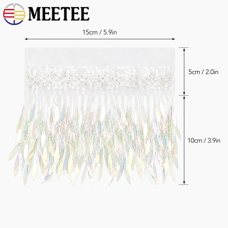 3/5/10야드 15cm 메쉬 태슬 프린지 스팽글 태슬 - Fringe Ribbon Sewing 리뷰 및 가격