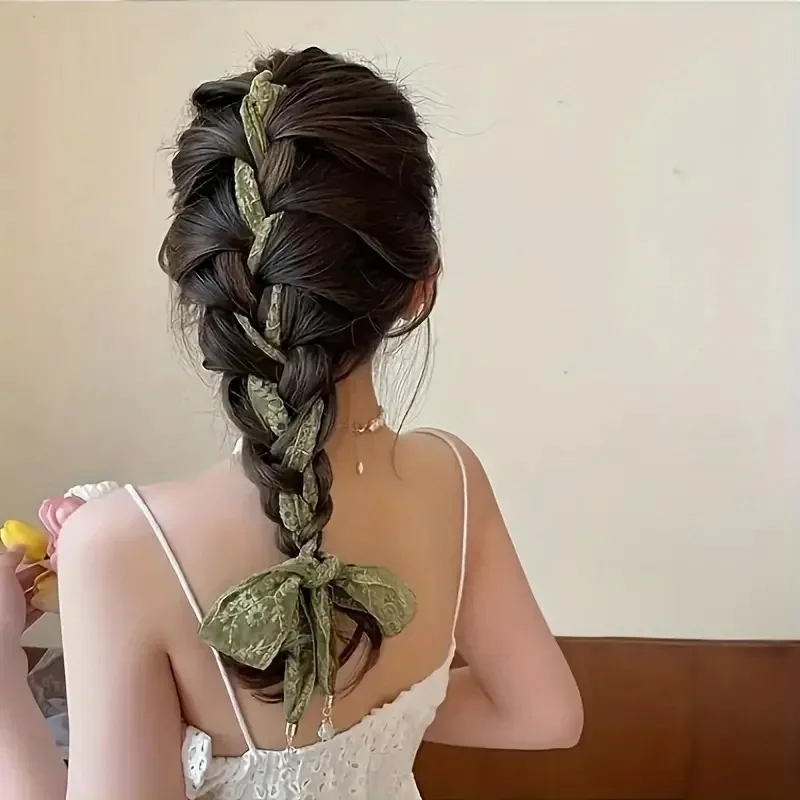 1PC 꽃 레이스 리본 헤어 스카프 투명 드레싱 장식  - Lace Ribbon Trim 리뷰 및 가격