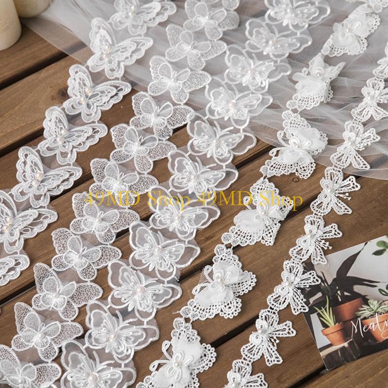 49MD 1 야드 Bowknot 나비 수 놓은 레이스  - Lace Ribbon Trim 리뷰 및 가격