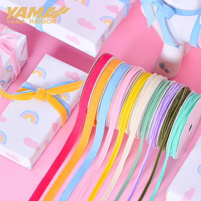 YAMA-모노크롬 벨벳 리본, 웨딩 공예품, 의류 액세 - Velvet Ribbon Roll 리뷰 및 가격