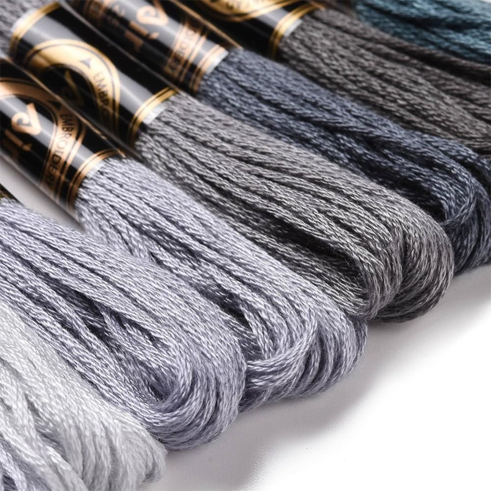 8 Skeins 70 야드 회색 우정 팔찌 문자열 자수 - Embroidery Embellishments 리뷰 및 가격