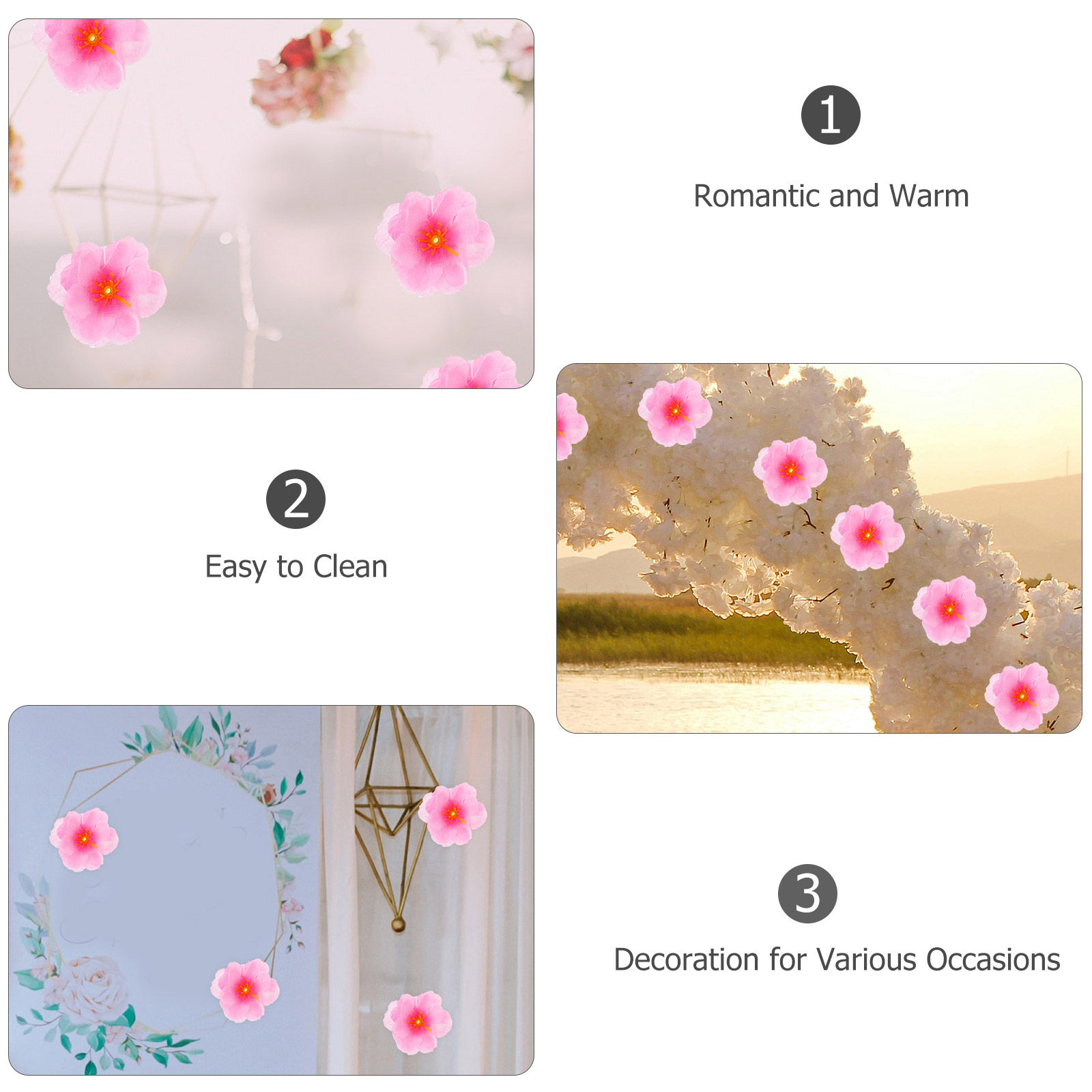 100개 체리꽃 장식 원단 웨딩드레스 장식 DIY 바느 - Embellish Craft 리뷰 및 가격