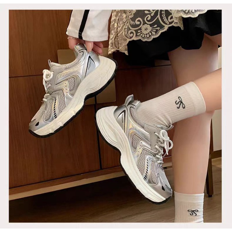 2026년 봄 여성 언키 아빠 스니커즈 통기성 메쉬 플 - Guipure Lace Panel 리뷰 및 가격