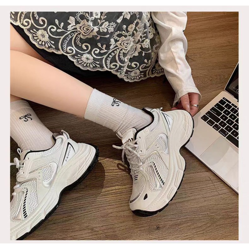 2026년 봄 여성 언키 아빠 스니커즈 통기성 메쉬 플 - Guipure Lace Panel 리뷰 및 가격