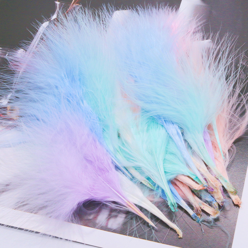 컬러 플러마 천연 터키 마라보 깃털, 푹신한 깃털, 웨 - Feather Trim Marabou 리뷰 및 가격