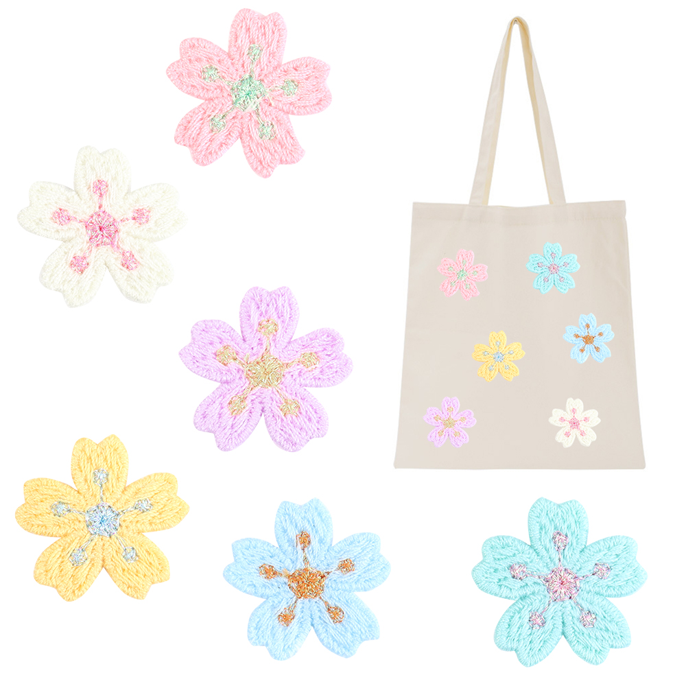 20 개/몫 다채로운 2.4cm 자수 꽃 아플리케 의류 - Embroidery Embellishments 리뷰 및 가격
