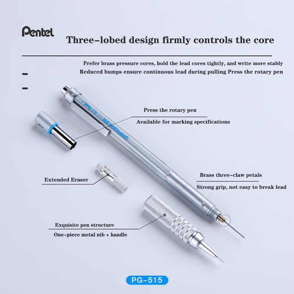 1pc 펜텔 그래프기어 500 드래프팅 기계식 연필 엔 - Pentel Pen Graphgear 리뷰 및 가격